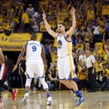 K. Thompsonas pasiekė NBA tritaškių rekordą, o „Warriors“ pranoko „Blazers“