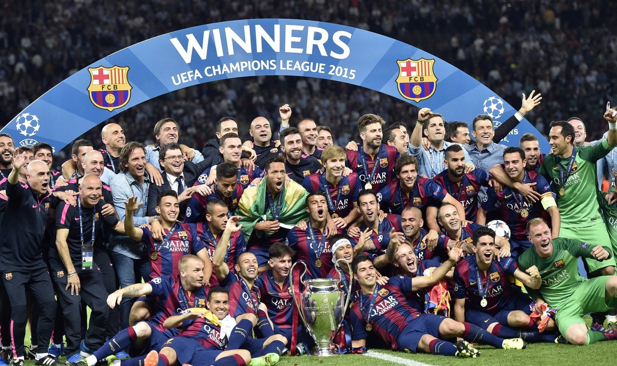 Barselonos futbolininkai laimėjo Čempionų lygą 