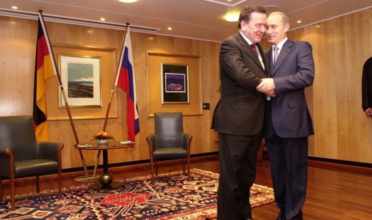 G. Schroederis ir V. Putinas, 2002 m. 