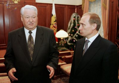 Vladimiras Putinas ir Borisas Jelcinas 