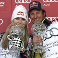 Pasaulio kalnų slidinėjimo taurės varžybose - amerikietės ir norvego triumfas