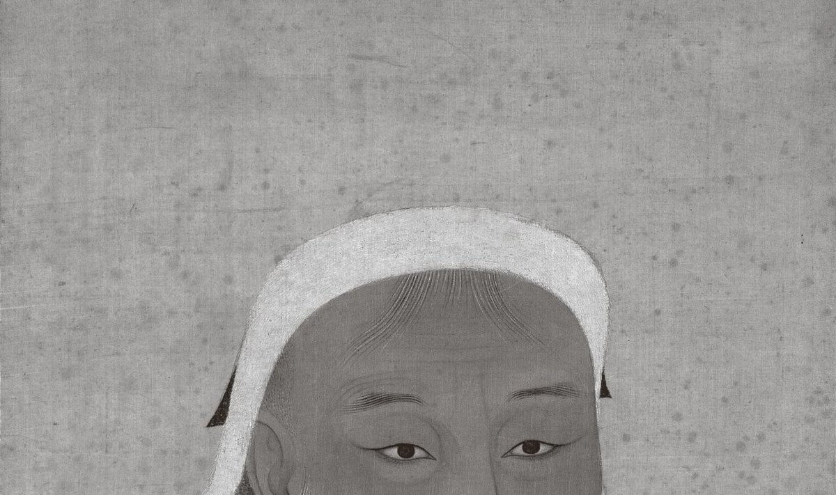 Čingischanas, XIV a. piešinys 