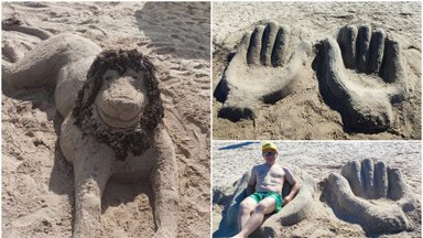 Smėlio skulptūromis Palangos poilsiautojus žavintis kaunietis: menininku galime būti kiekvienas