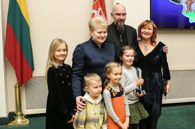 Dalia Grybauskaitė ir Jurgita Pocienė su šeima