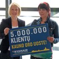 Kauno oro uoste išlydėtas 5-milijoninis „Ryanair“ keleivis