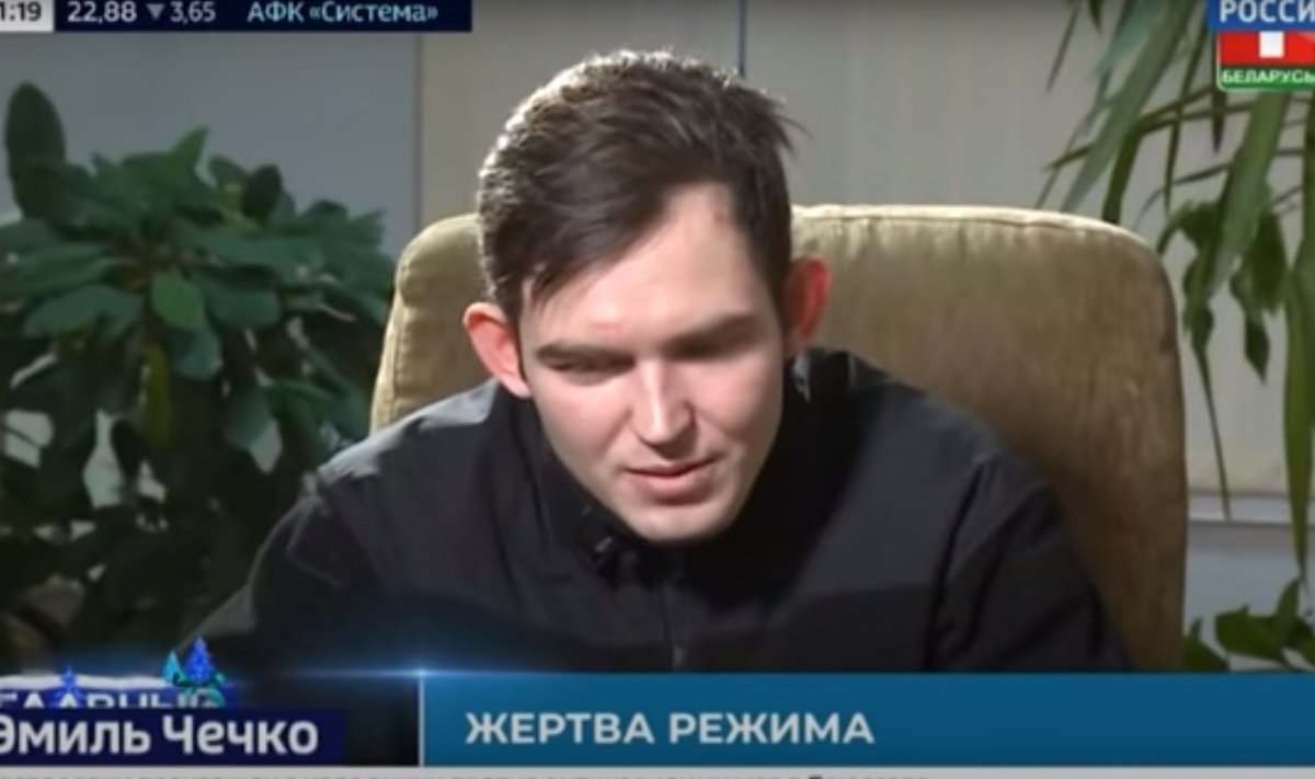 Emilis Czeczko Baltarusijos televizijoje