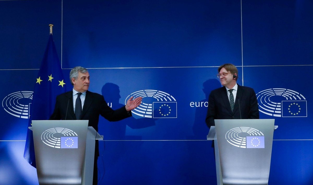 A. Tajani ir G. Verhofstadtas