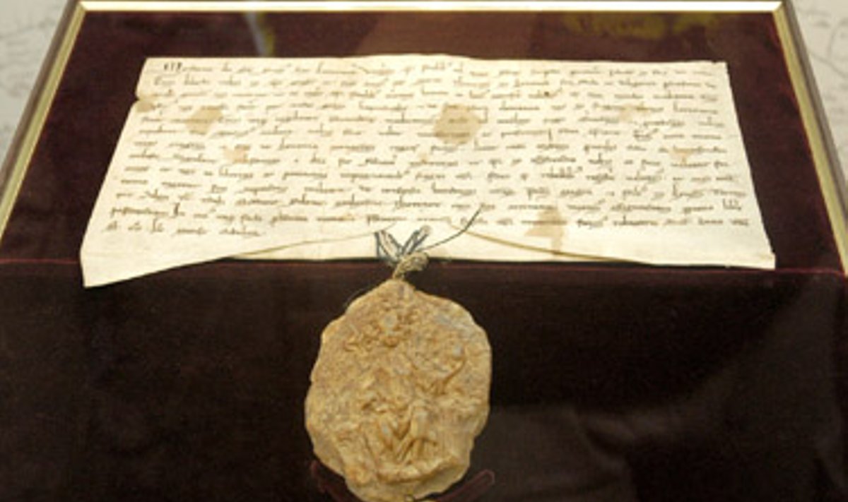 Karaliaus Mindaugo raštas su antspaudu 