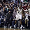 NBA naktis: neįtikėtinai išsigelbėję „Celtics“ nutraukė „Thunder“ žvaigždyno pergalių seriją