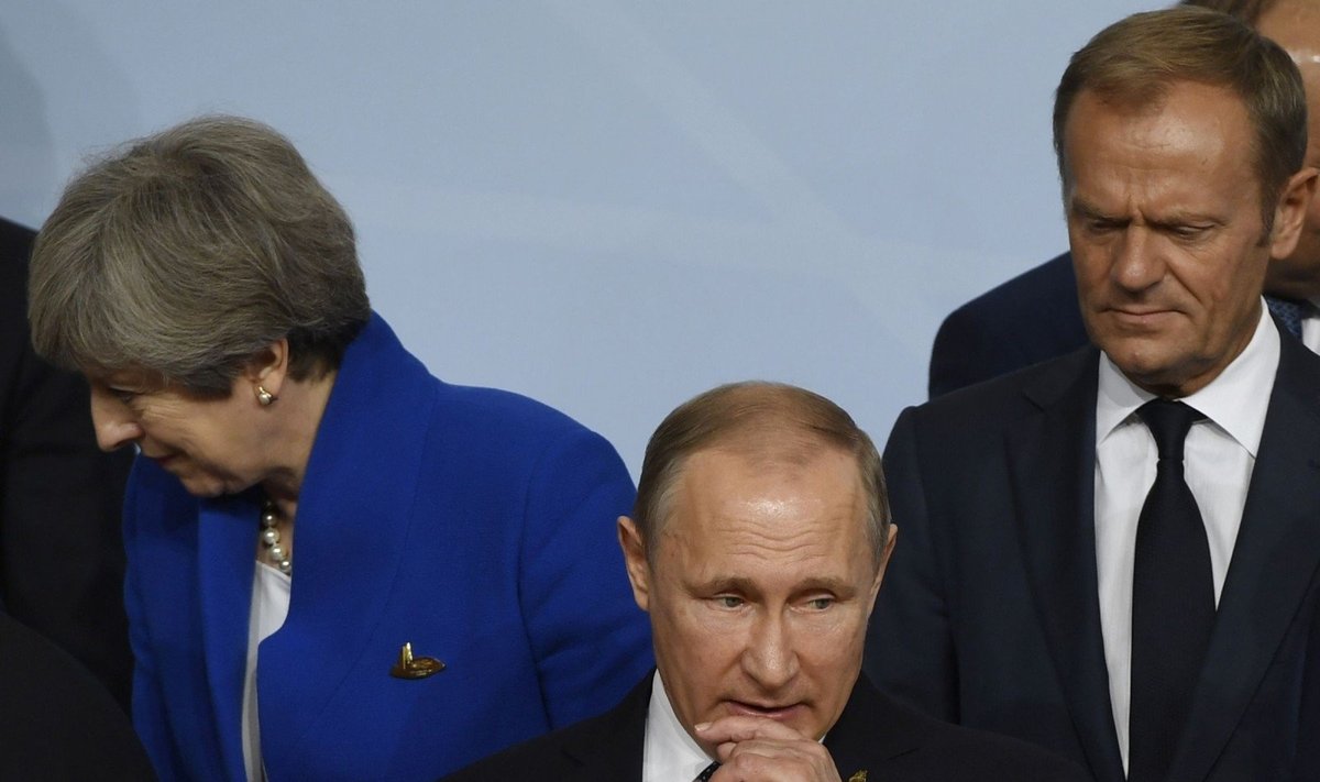 Theresa May, Vladimiras Putinas, Donaldas Tuskas