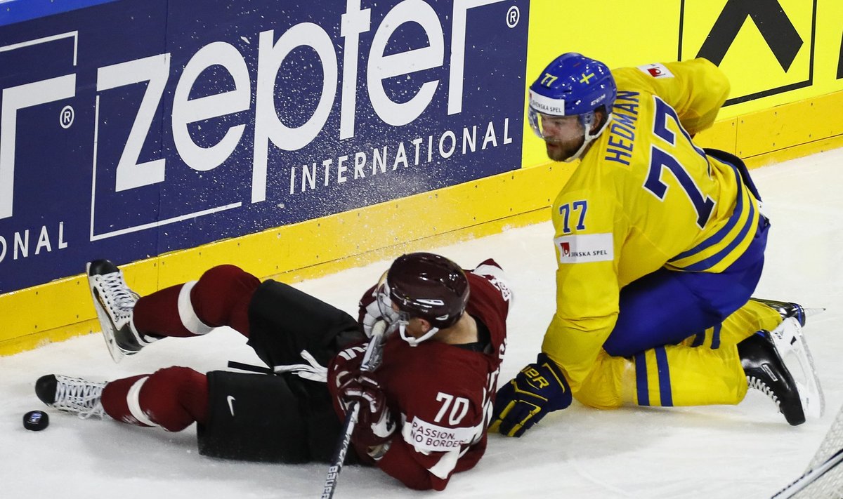 Pasaulio ledo ritulio čempionatas: Latvija – Švedija