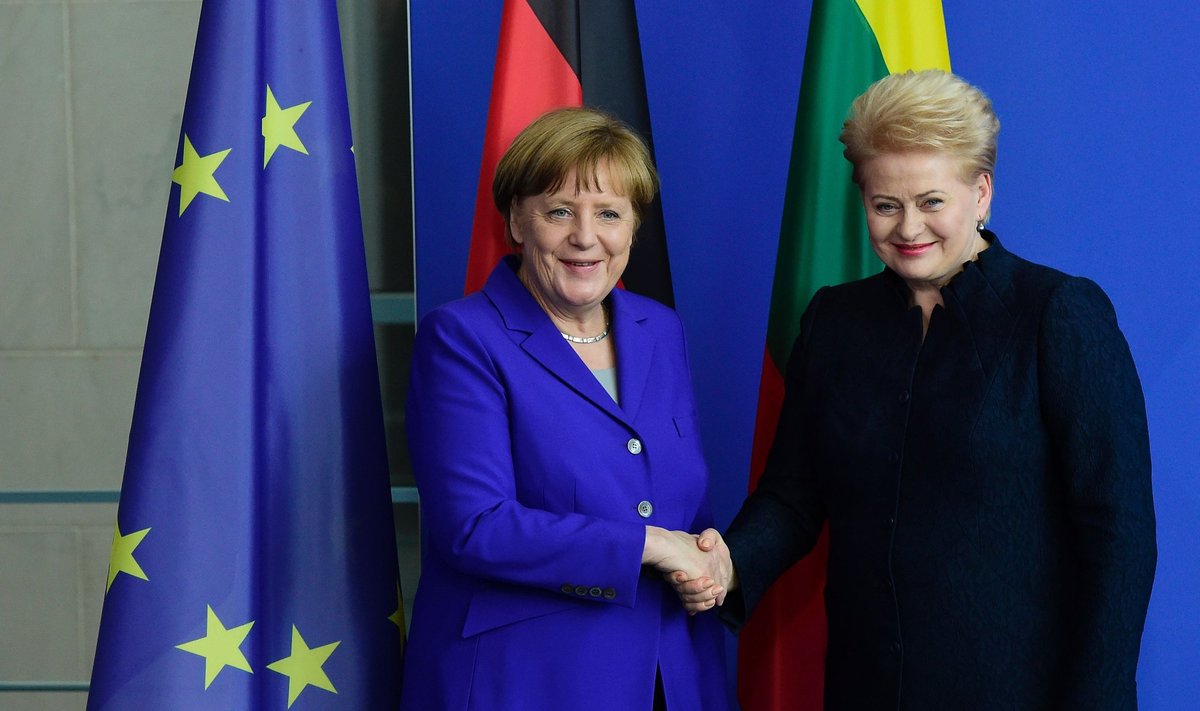Angela Merkel and Dalia Grybauskaitė