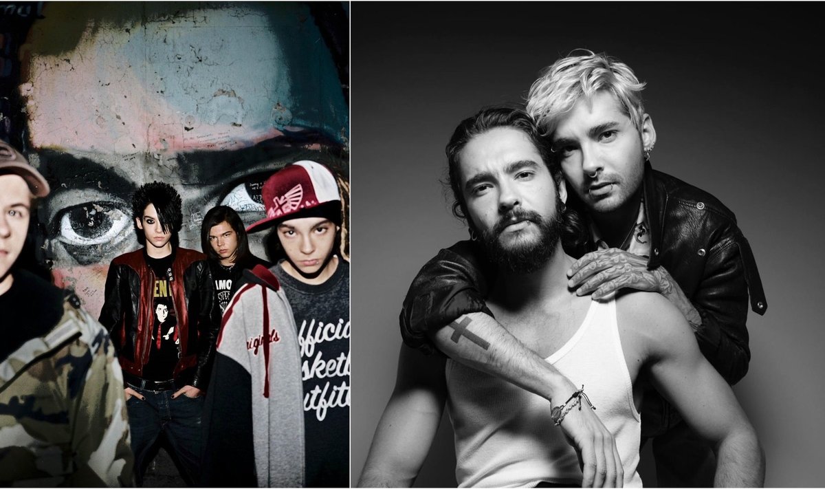 "Tokio Hotel" anksčiau ir dabar /Foto: Sony Music