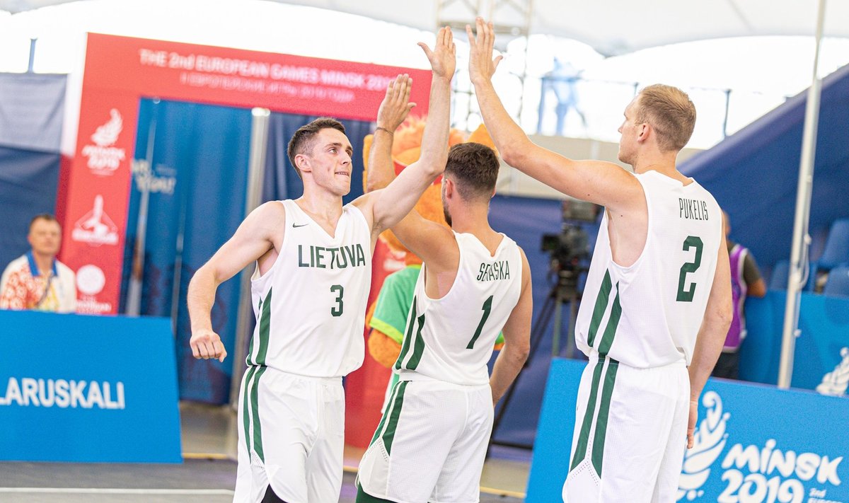 Europos žaidynės: krepšinis 3x3 Lietuva - Estija