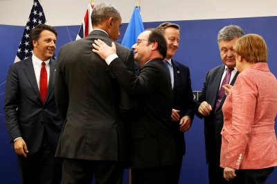 Matteo Renzi, Barackas Obama, Francois Holande, Davidas Cameronas, Petro Porošenka, Angela Merkel