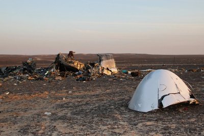 Rusijos lėktuvo katastrofos vieta Egipte