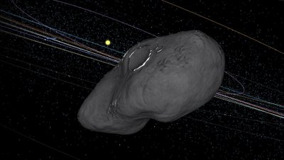 Asteroidas 2023 DW gali į Žemę atsitrenkti 2046 metų vasario 14 dieną. NASA/Scanpix nuotr.