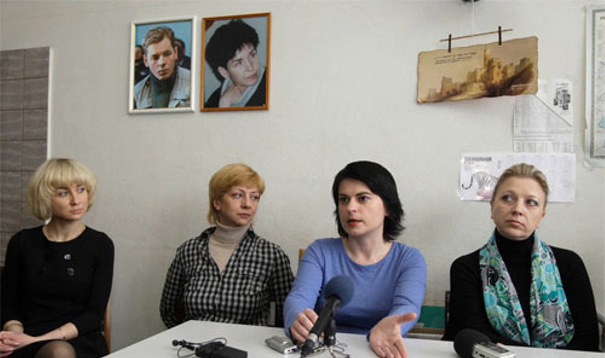 Baltarusijos žurnalistės M.Koktyš, I.Chalip, N.Radina ir  S.Kalinkina