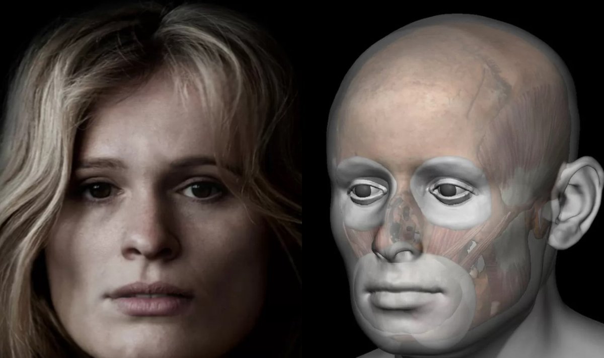 Škotijoje dirbantis kaukolių ir veidų antropologas Chrisas Rynnas, naudodamasis įvairiomis technologijomis ir rankiniais metodais, rekonstravo tris kaukoles. Ch. Rynn nuotr.