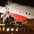 Paskelbti lėktuvo katastrofos vietoje Maskvoje gelbėtojų filmuoti vaizdai