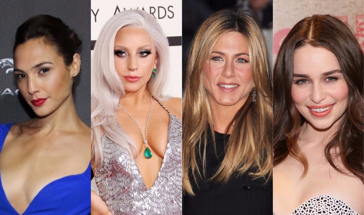 Gal Gadot, Lady Gaga, Jennifer Aniston, Emilia Clarke