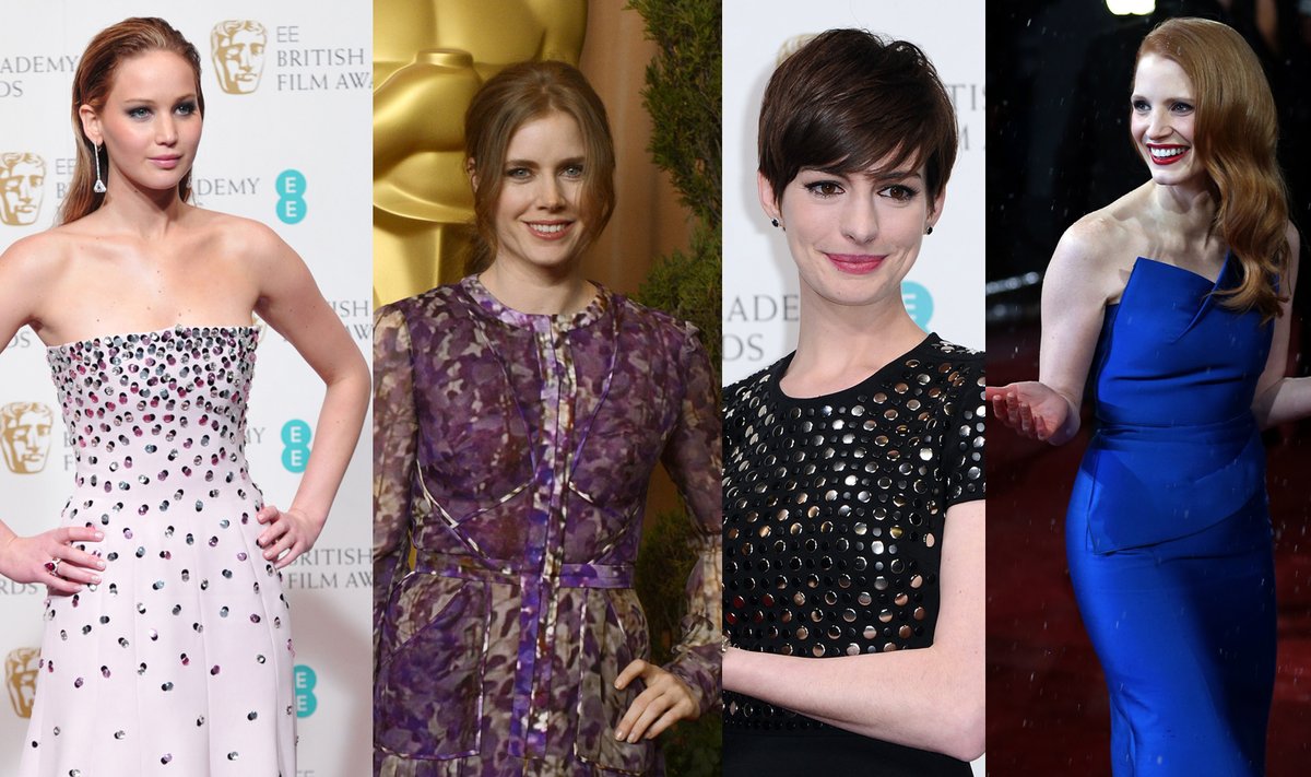 Jennifer Lawrence, Amy Adams, Anne Hathaway, Jessica Chastain