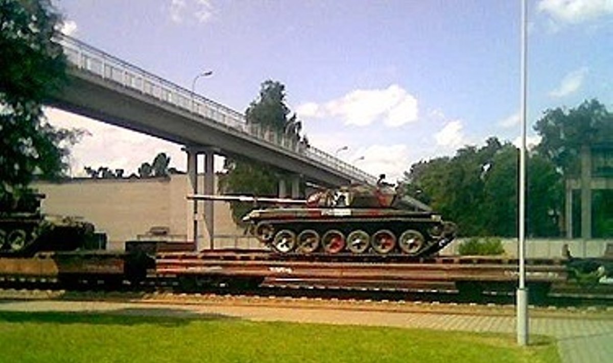 Pro Kybartus vasarą buvo vežami Rusijos tankai