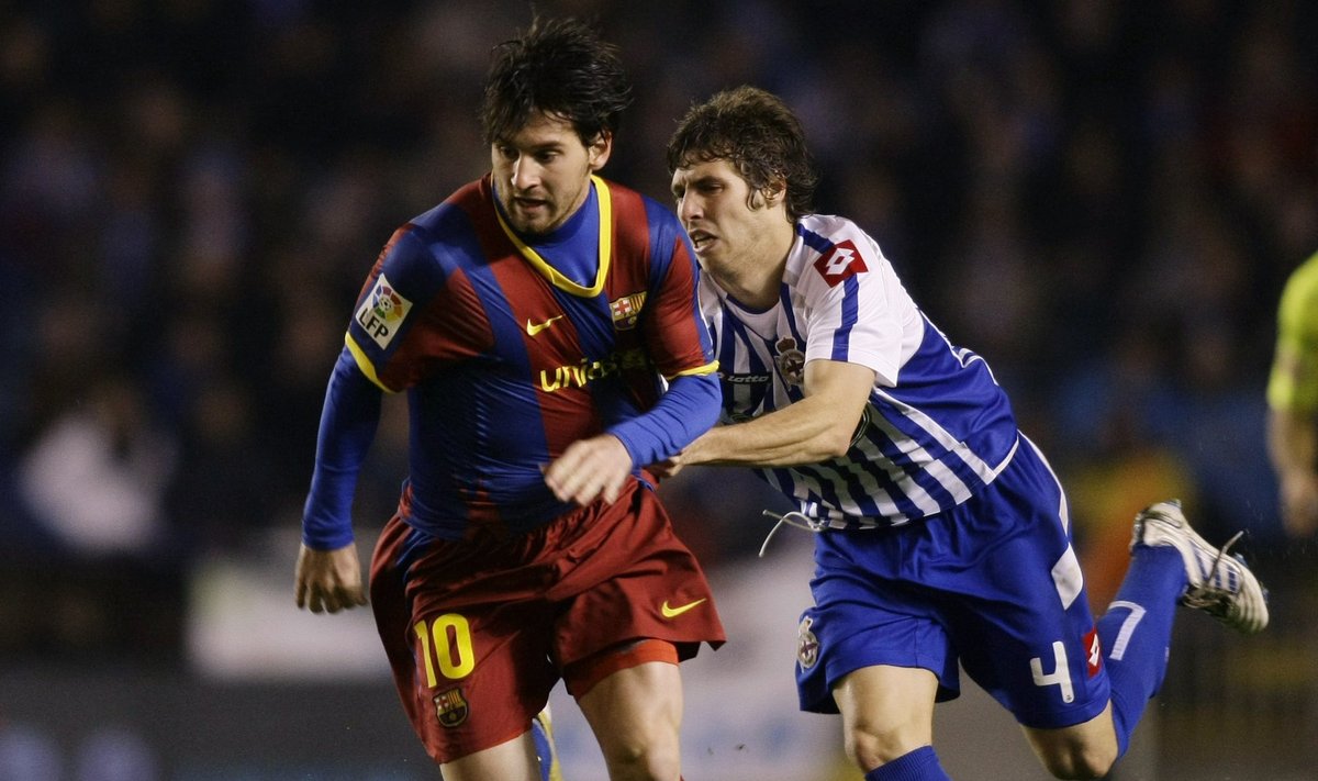 Lionelis Messi ("Barcelona") ir Rubenas Perezas ("Deportivo") 