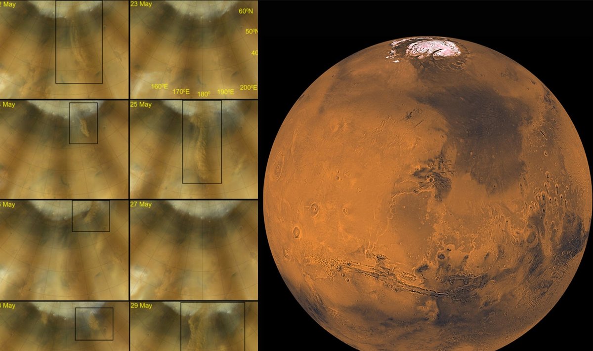 Debesys Marse. NASA/A. Sánchez-Lavega et al. nuotr.