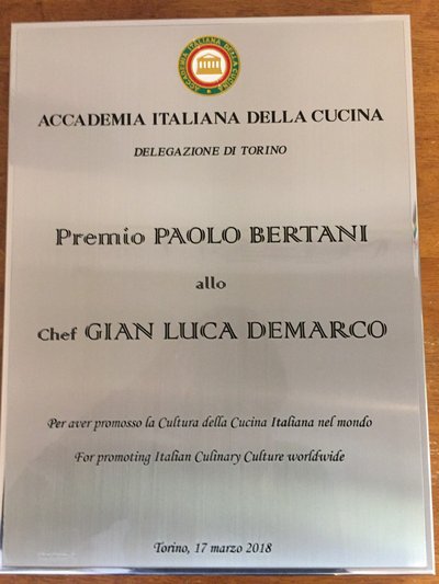 Gian Luca Demarco gavo svarbų apdovanojimą