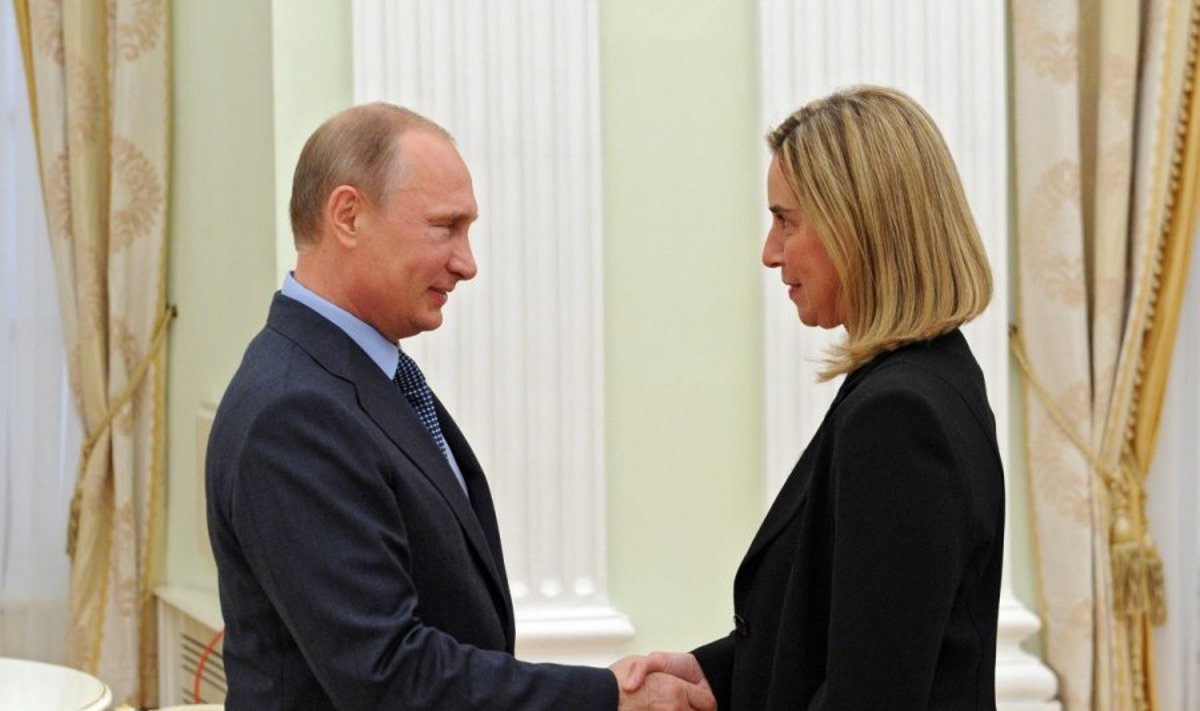 F. Mogherini ir V. Putinas