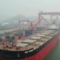 Kinijoje pastatytas didžiausias pasaulyje krovininis laivas