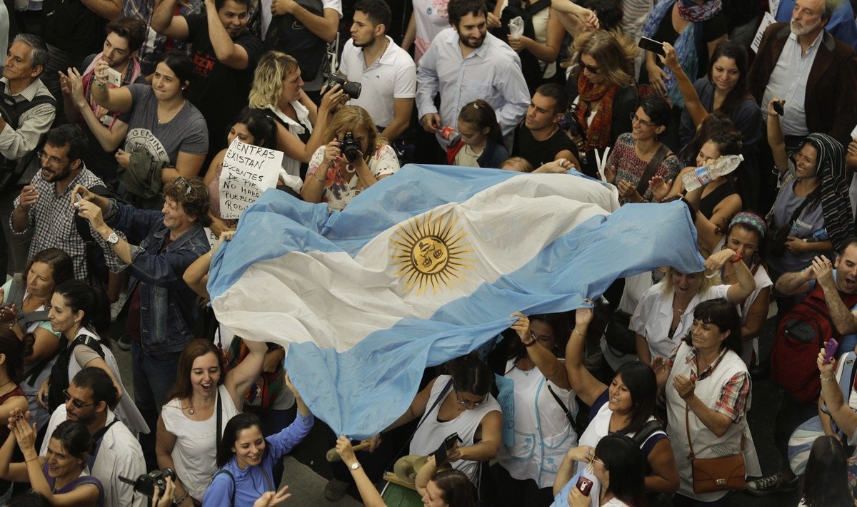 Argentinos mokytojų protestas