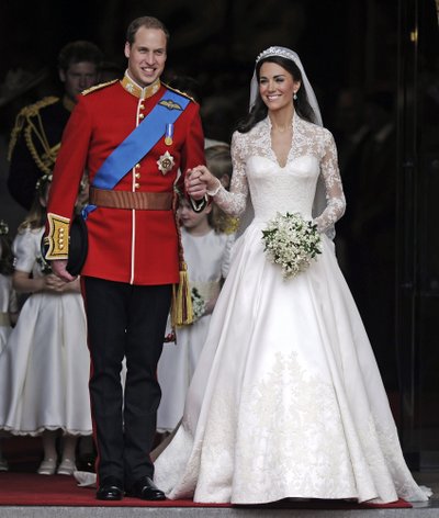 Kate Middleton ir princas Williamas per savo vestuves
