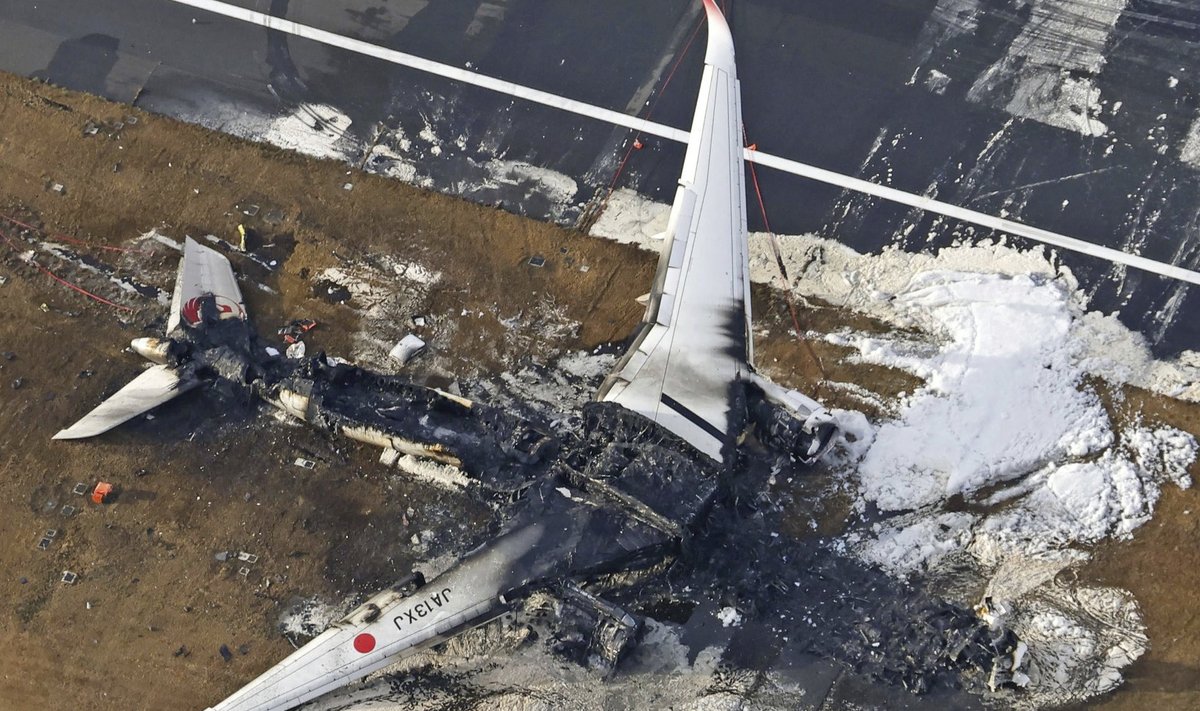 Japonijoje sudegė lėktuvas