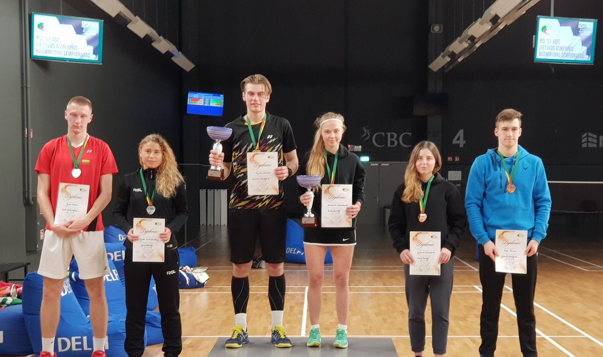 Lietuvos badmintono čempionato prizininkai / badminton.lt