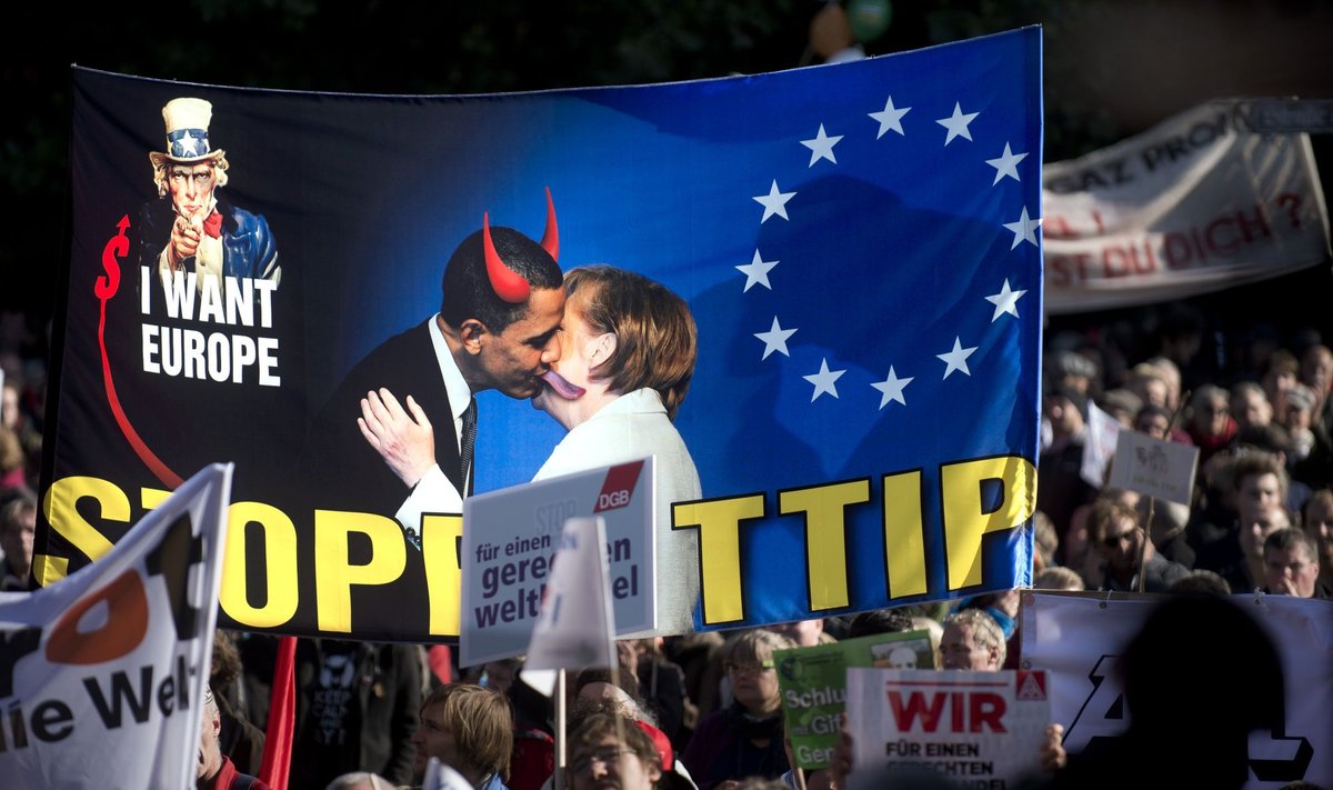 Protestas prieš TTIP Berlyne.