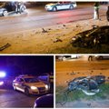 Vilniuje per avariją motoroleris dužo į šipulius, trys žmonės ligoninėje
