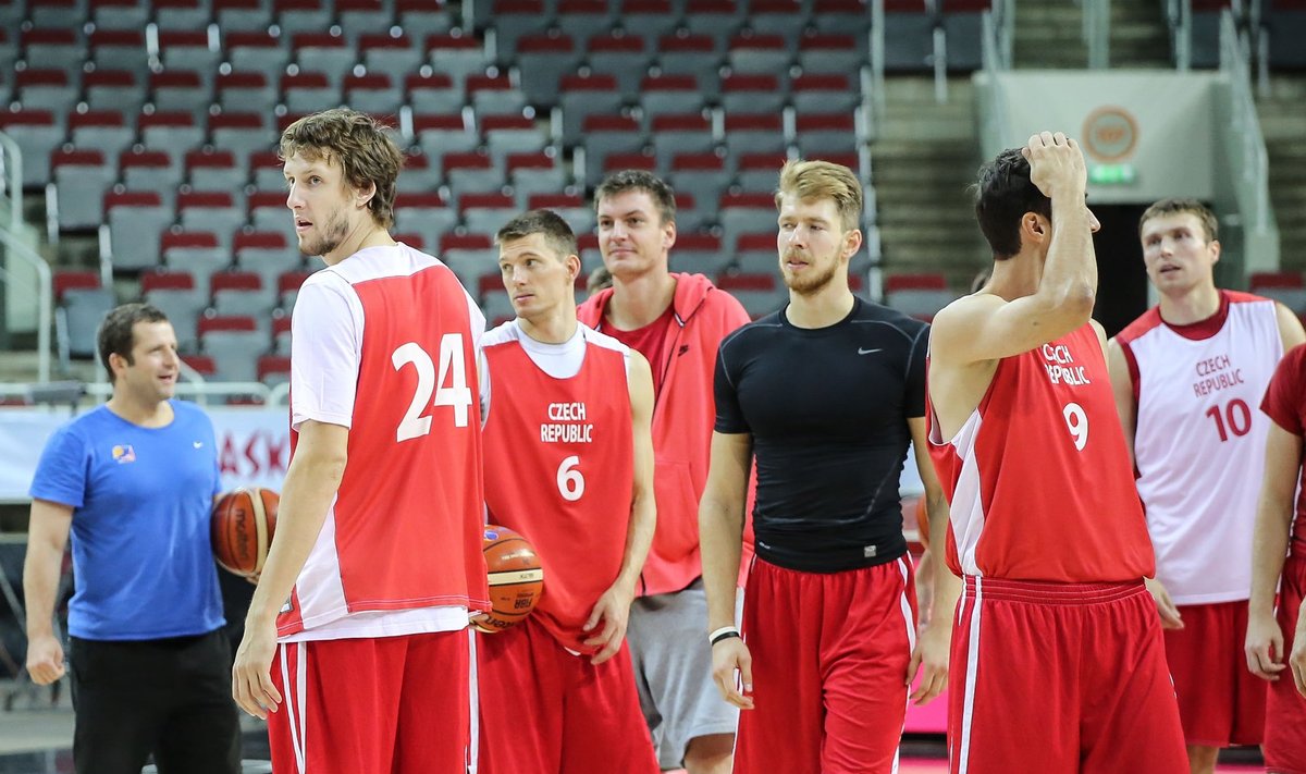 Čekijos vyrų krepšinio rinktinės treniruotė