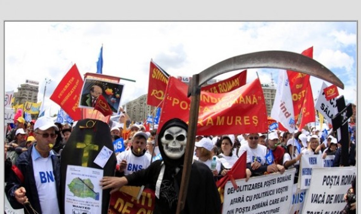 Protestai Rumunijoje dėl paskelbto didesnio taupymo