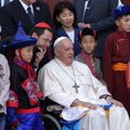 Popiežius atvyko į Mongoliją, kad paremtų mažą katalikų bendruomenę