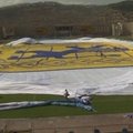 Jeruzalėje parodyta didžiausia pasaulyje vėliava