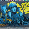 Kaip gimsta grafiti: piešinys Vilniuje simbolizuoja palaikymą Ukrainai