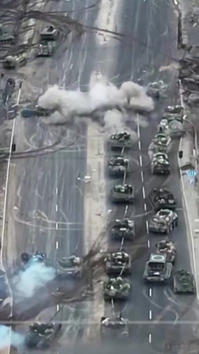 Galingas ukrainiečių smūgis rusų tankų kolonai