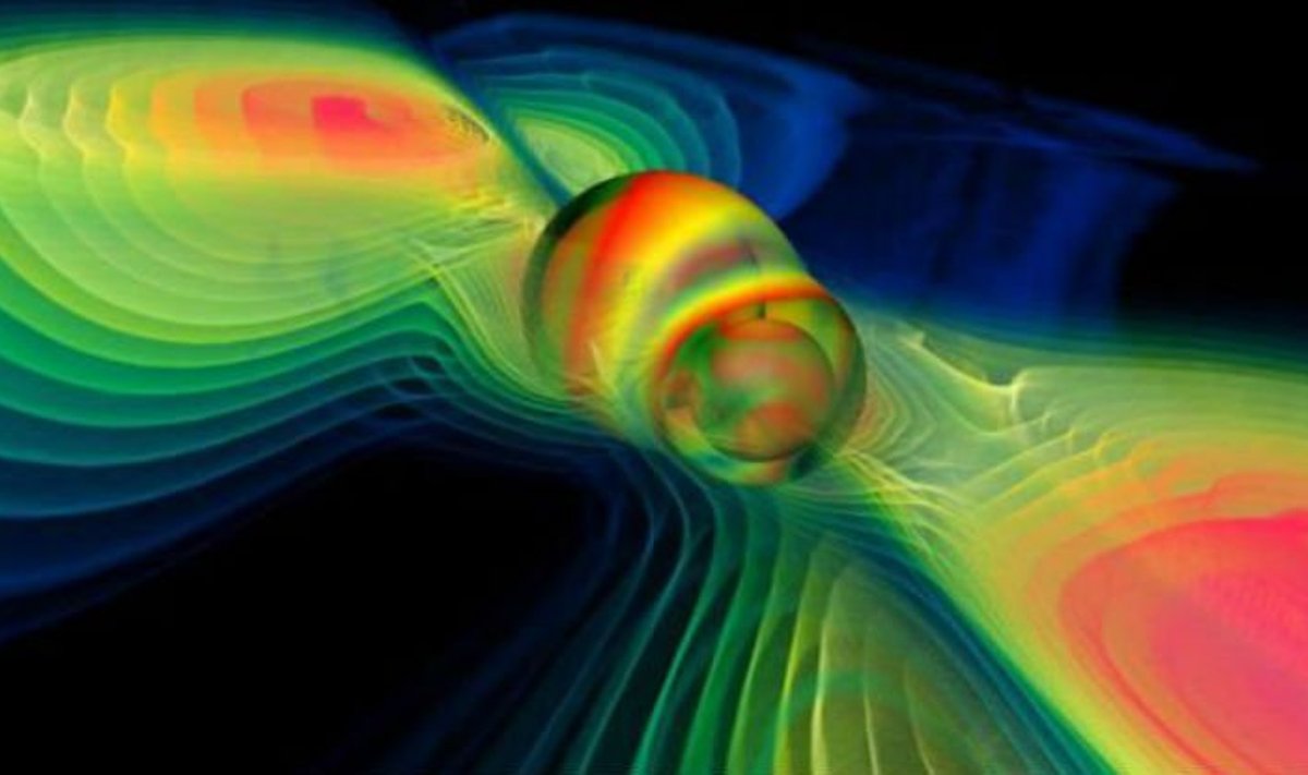 Gravitacinių bangų vizualizacija