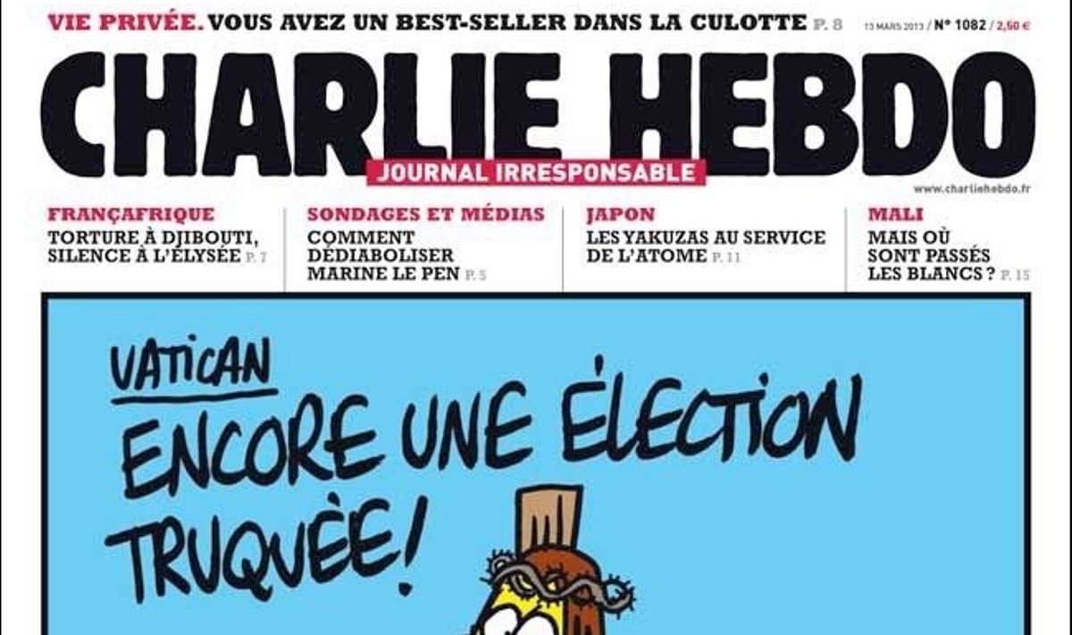 "Charlie Hebdo" viršeliai katalikiškomis temomis