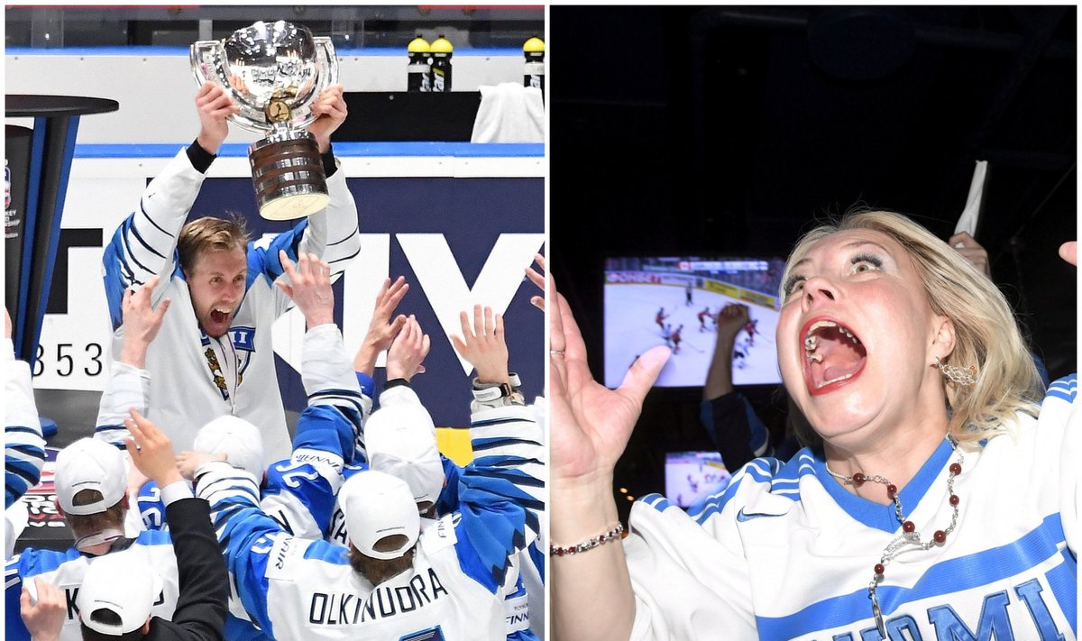 Suomiai švenčia pasaulio čempionų titulą