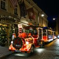 Į Vilniaus gatves išriedėjo kalėdinis traukinukas