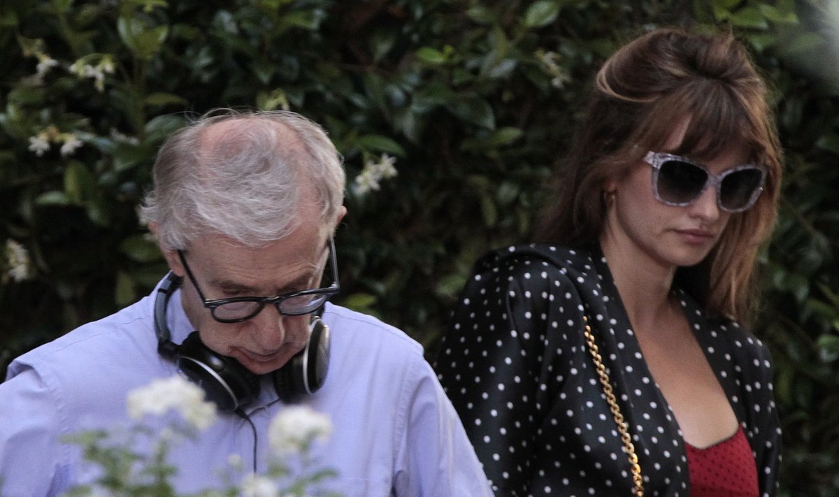 Woody Allenas ir Penelope Cruz filmavimo aikštelėje