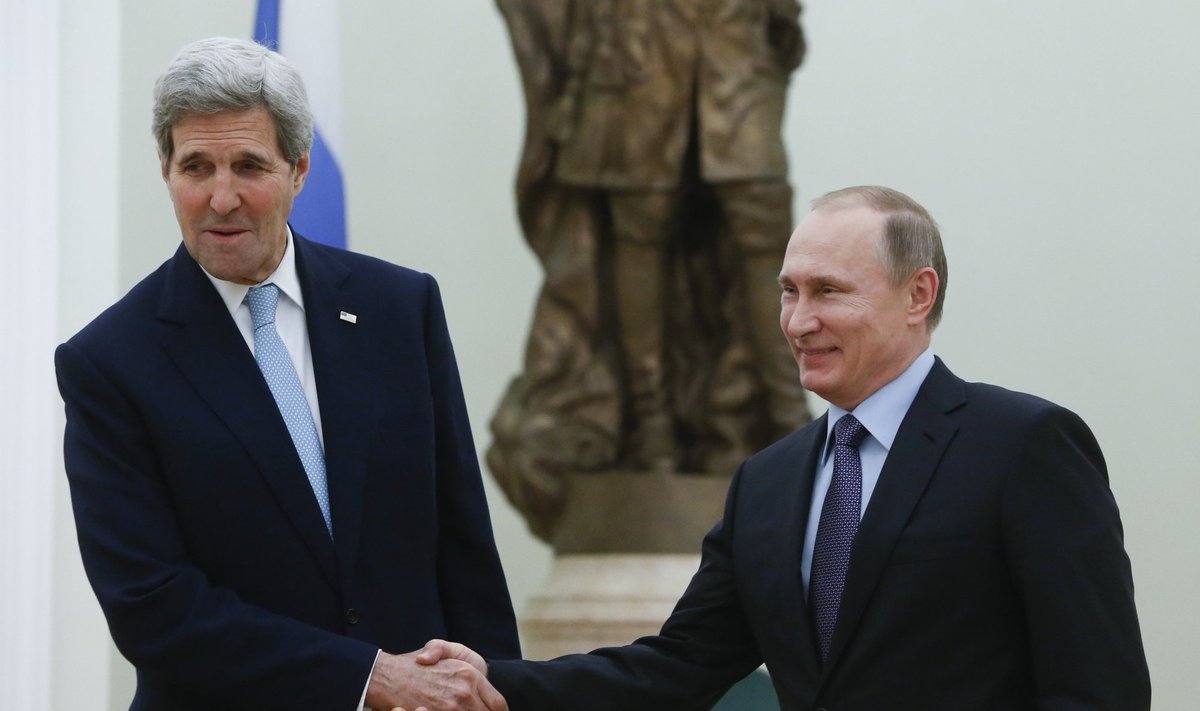 Vladimir Putin and John Kerry